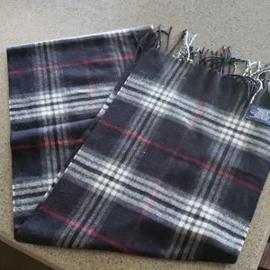 Black plaid scarf super soft gently used